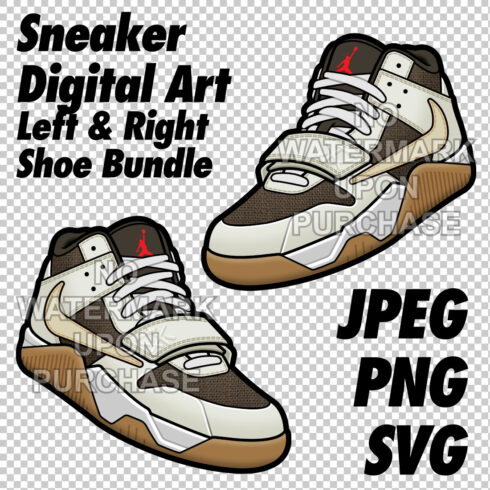 Jumpman Jack Sail JPEG PNG SVG right & left shoe bundle cover image.