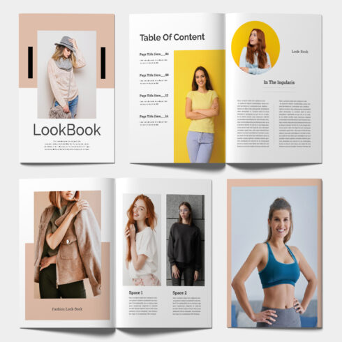 Look Book Magazine Template cover image.