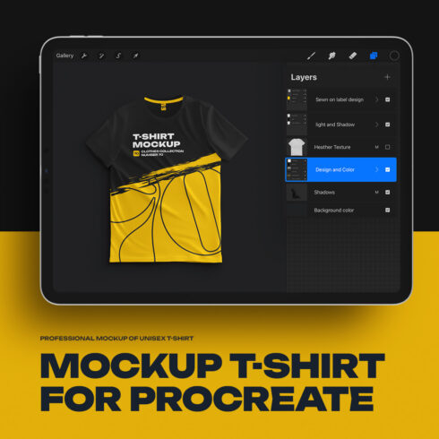 7 Mockups Classic Unisex T-Shirt for Procreate cover image.