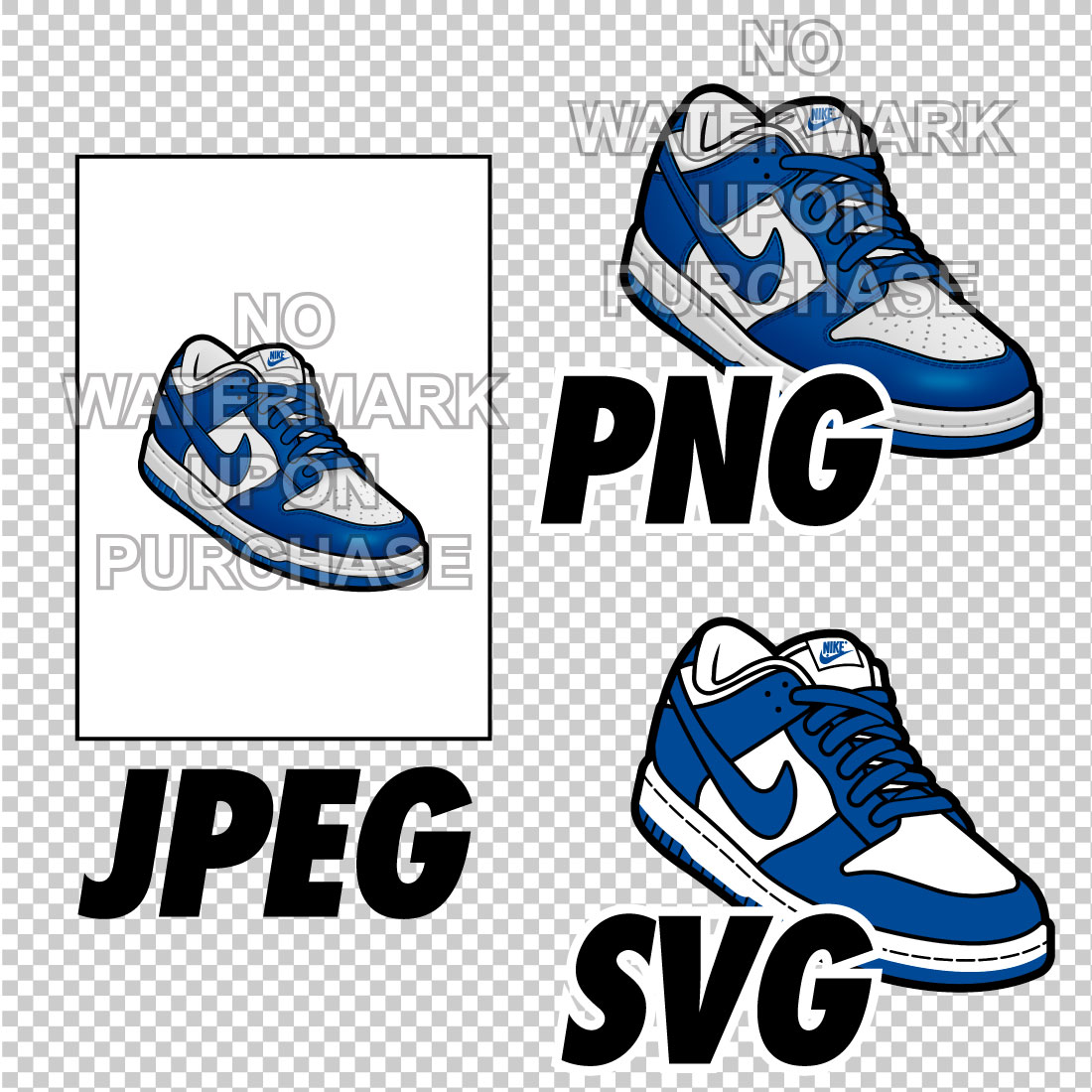 Dunk Low Kentucky JPEG PNG SVG right & left shoe bundle preview image.