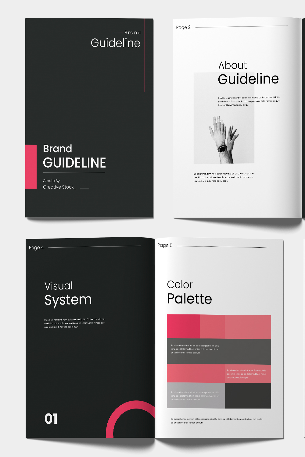 Brand Guideline Template pinterest preview image.