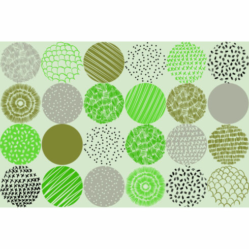 Round Decor Memphis Elements Seamless Patterns cover image.