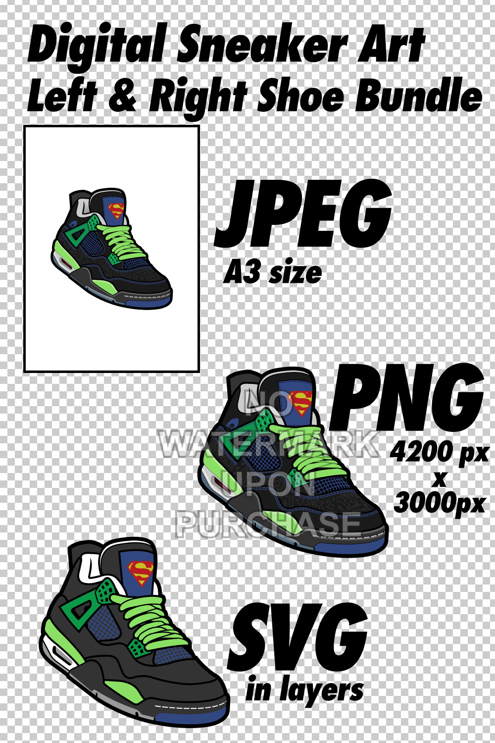 Air Jordan 4 Doernbecher JPEG PNG SVG digital download pinterest preview image.