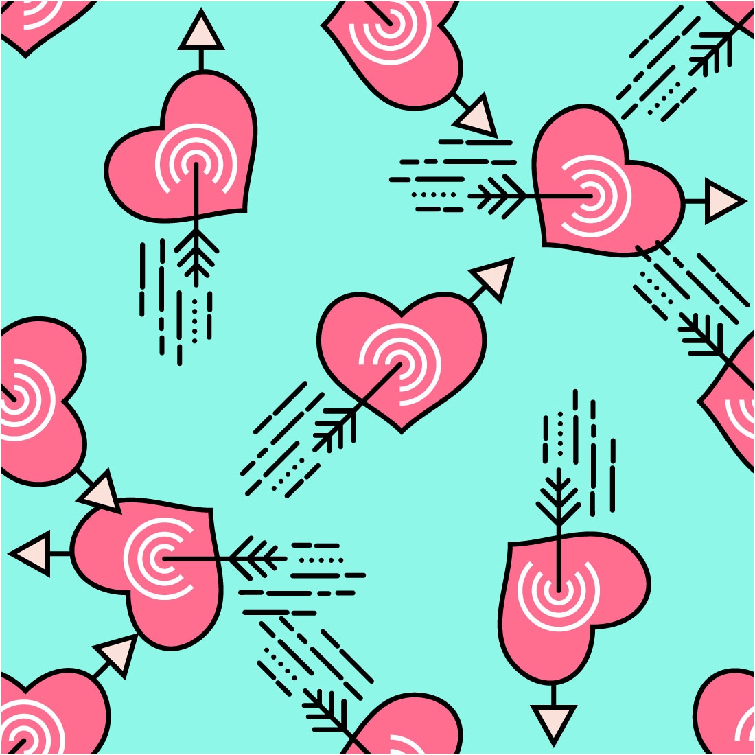 Valentine Seamless Patterns preview image.