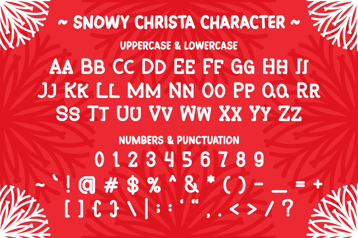 07 snowy christa cute display font all character preview 891