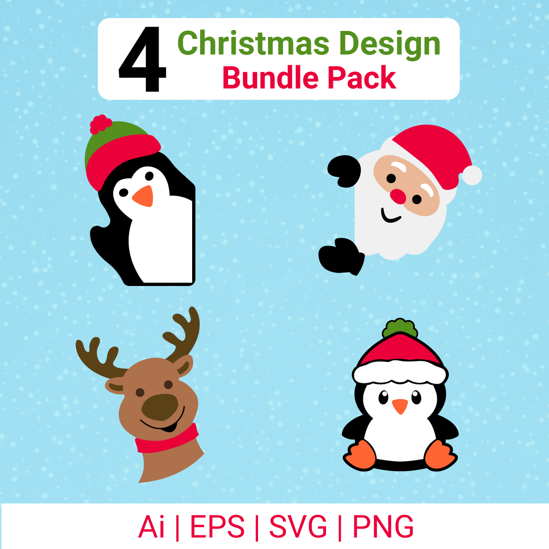 Christmas Character SVG Bundle, Christmas Files Bundle Compatible with Cricut cover image.