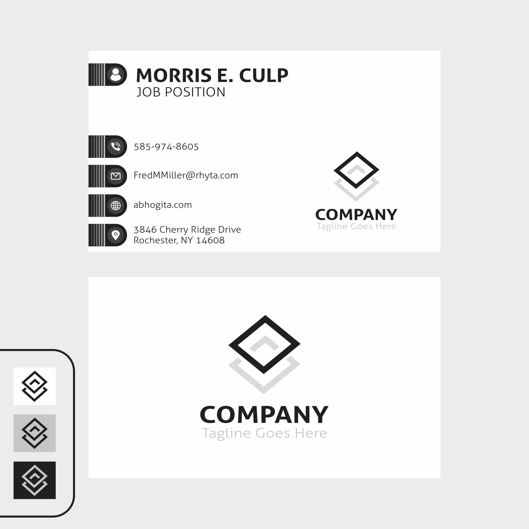 Business Card Template preview image.