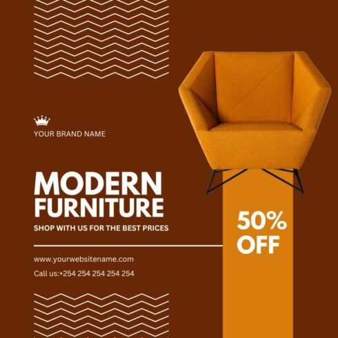 1 Instagram sized Canva Modern Furniture Design Template Bundle – $4 cover image.