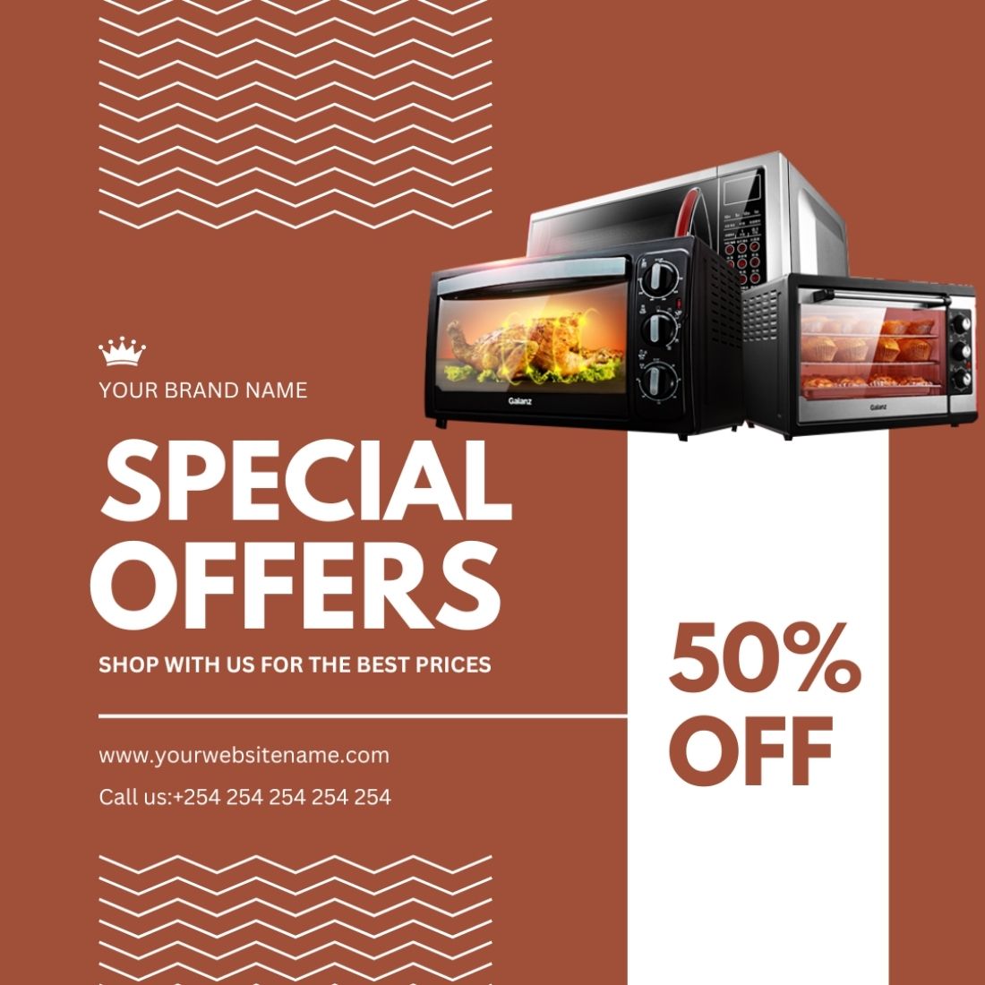 1 Instagram sized Canva Microwave Special Offer Sale Design Template Bundle – $4 cover image.