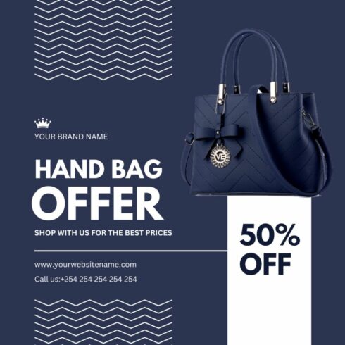 1 Instagram sized Canva Hand Bag Offer Design Template Bundle – $4 cover image.