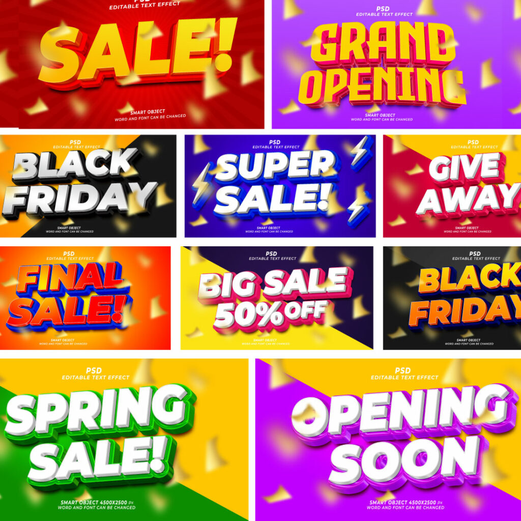 Sale Bundle Psd Bundle 3d Editable Text Effect Masterbundles Sale Bundle Psd Bundle 3d Editable Text Effect Masterbundles