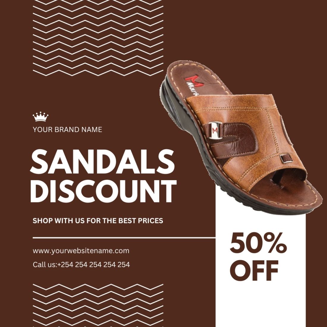 1 Instagram sized Canva Sandals Discount Design Template Bundle – $4 cover image.
