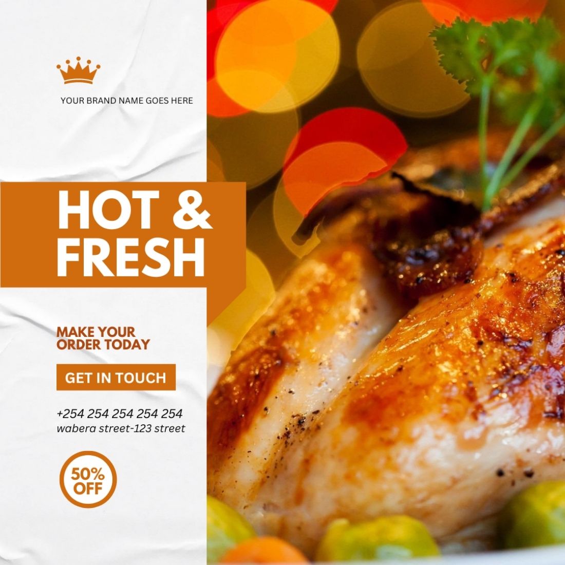 1 Instagram sized Canva Chicken Fry Sale Design Template Bundle – $4 cover image.