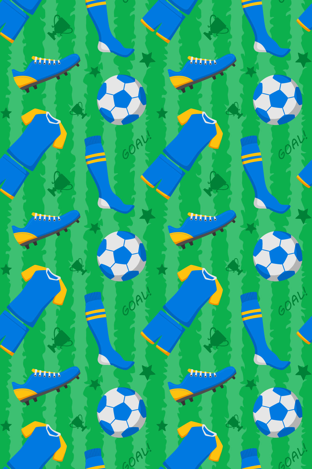 Soccer Seamless Pattern pinterest preview image.