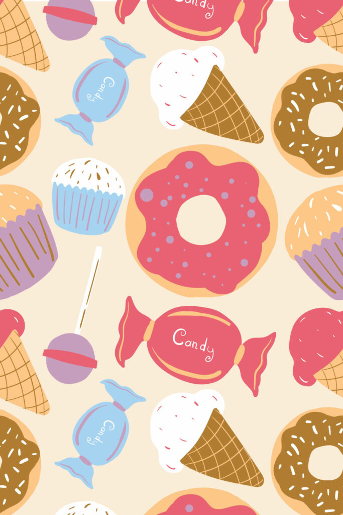 Snack Pattern Chain Snack Seamless Pattern - MasterBundles