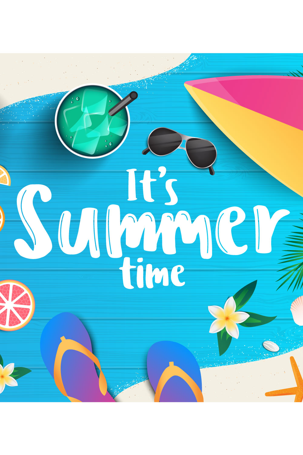 Summer Background Design pinterest preview image.