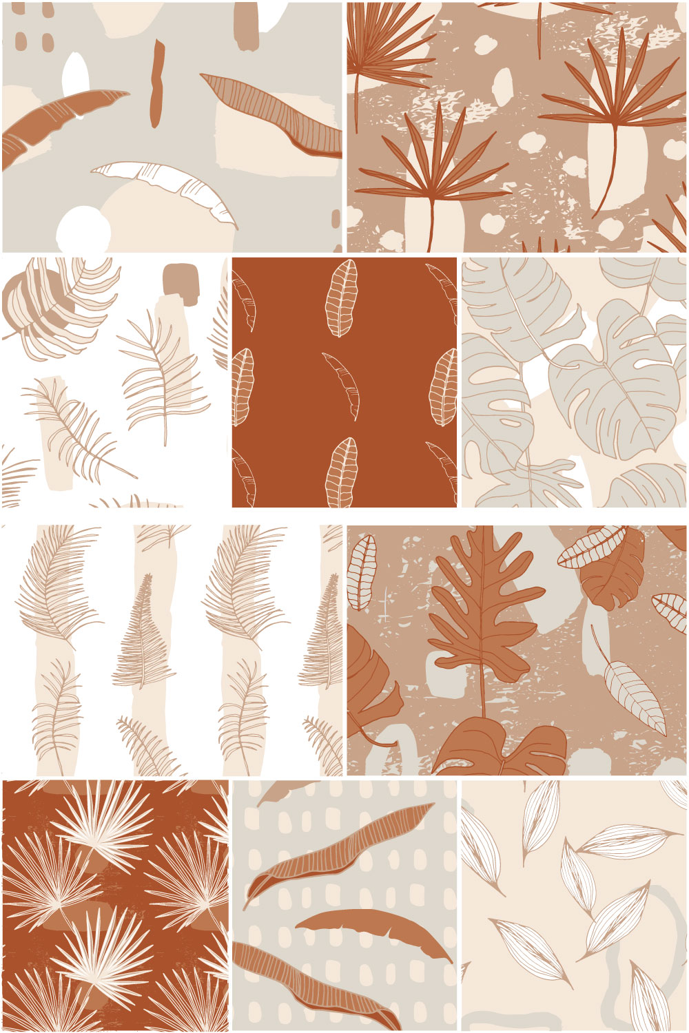 Tropical Jungle Patterns pinterest preview image.