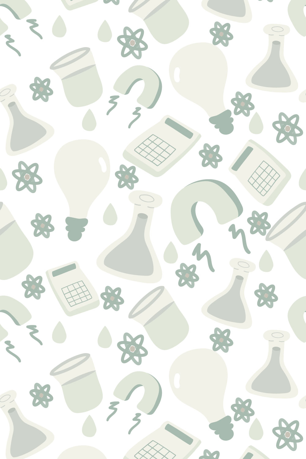 Science Seamless Pattern pinterest preview image.