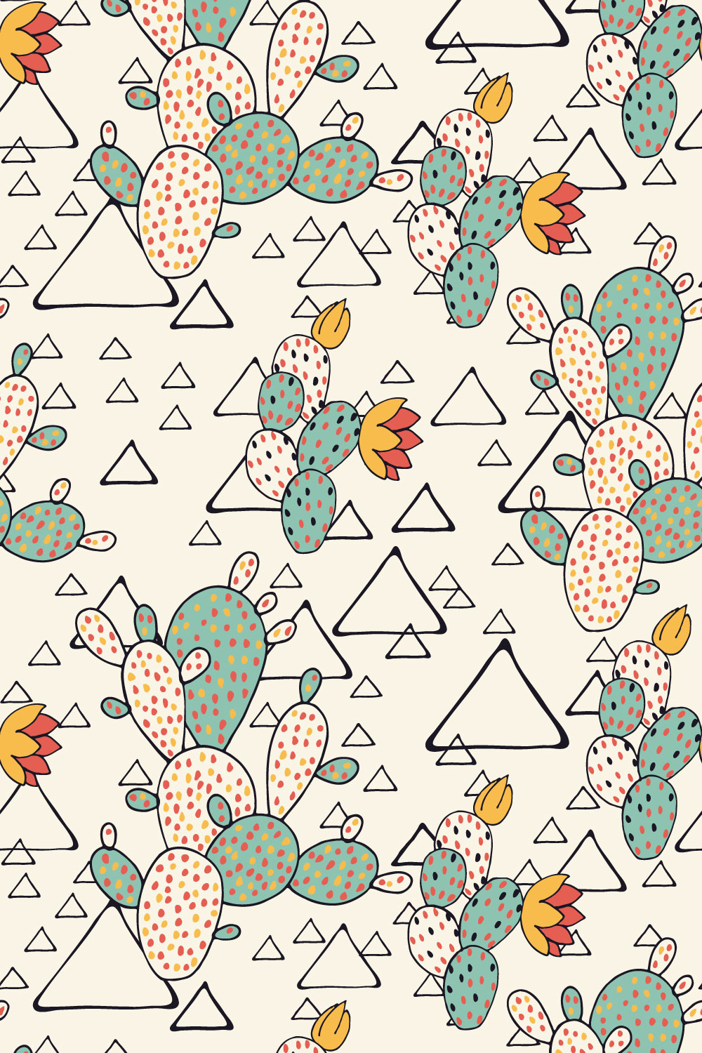 Prickly Pear Pattern pinterest preview image.