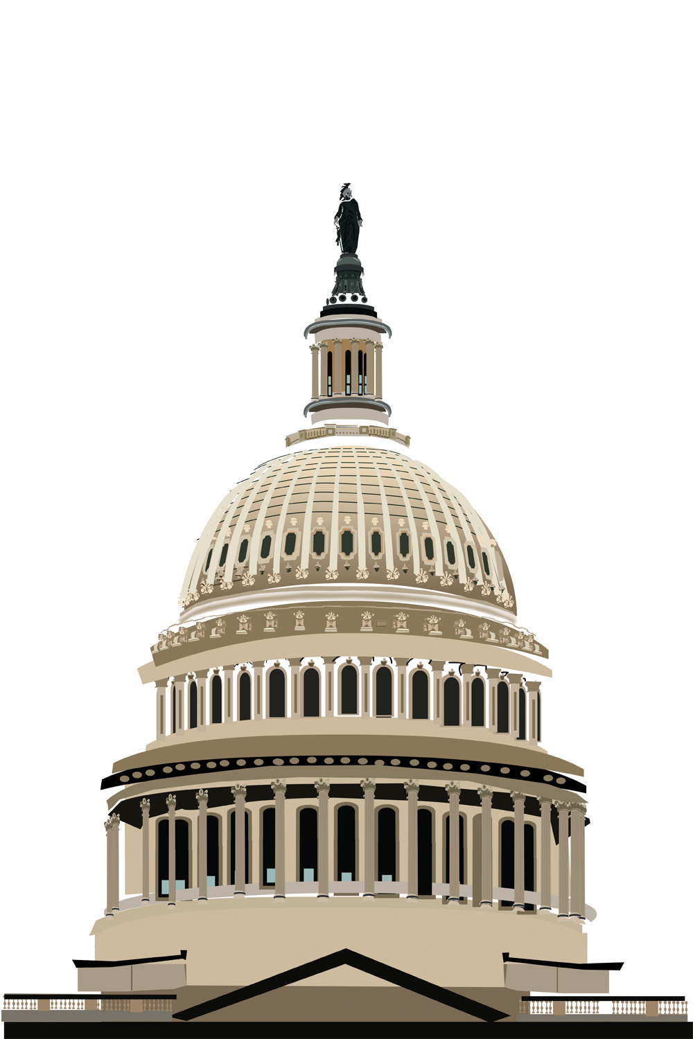 This is a illustration of USA CAPITOL DOME pinterest preview image.