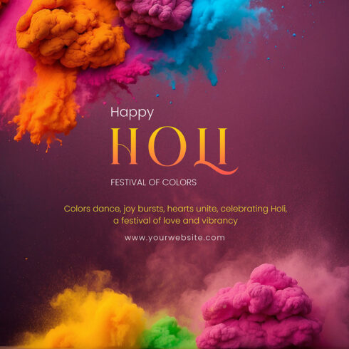 Concept of the Holi festival cover image.