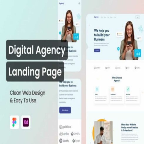 Digital Agency Web Landing Page cover image.