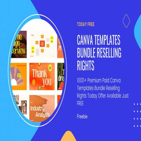 1000+ CANVA Templates Bundle Reselling Rights cover image.