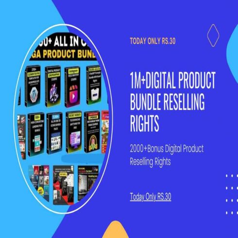 1M+PREMIUM DIGITAL PRODUCTS Bundle Reselling Rights cover image.