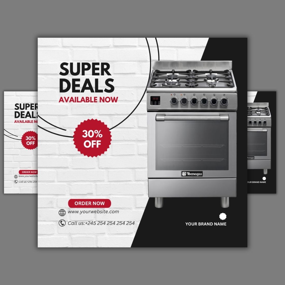 1 Instagram sized Canva Cooker Super Deals Offer Design Template Bundle – $4 preview image.