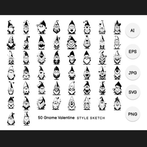 Gnome Valentine Element Draw Black cover image.