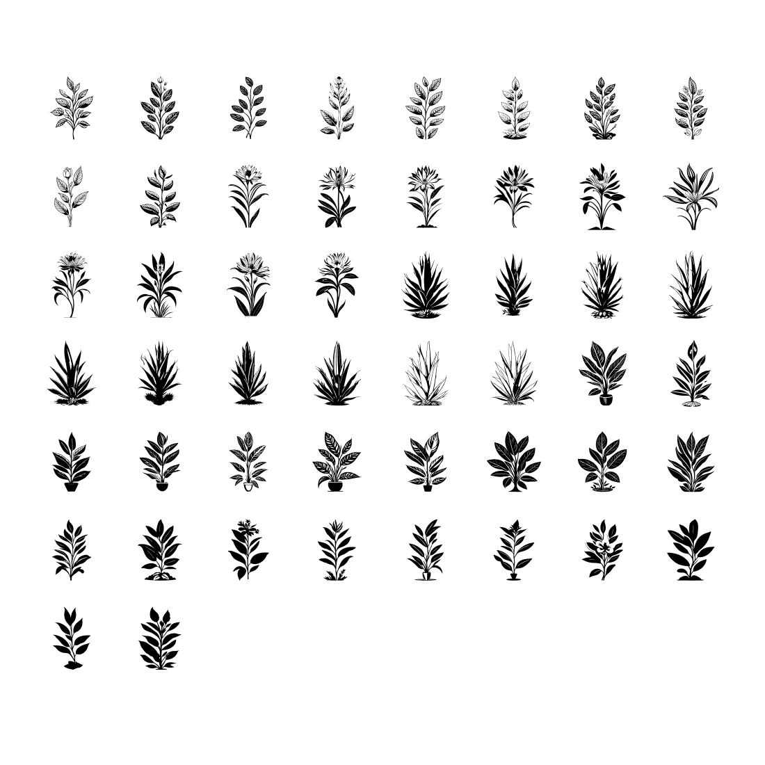Plant Element Draw Black preview image.