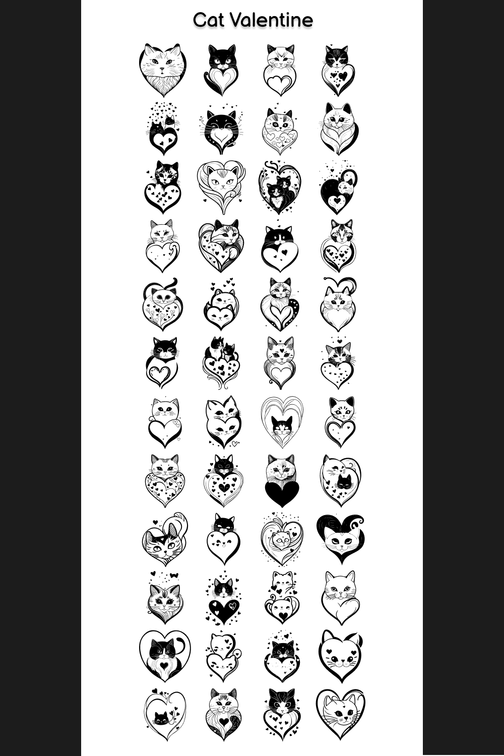 Cat Valentine Element Draw Black pinterest preview image.