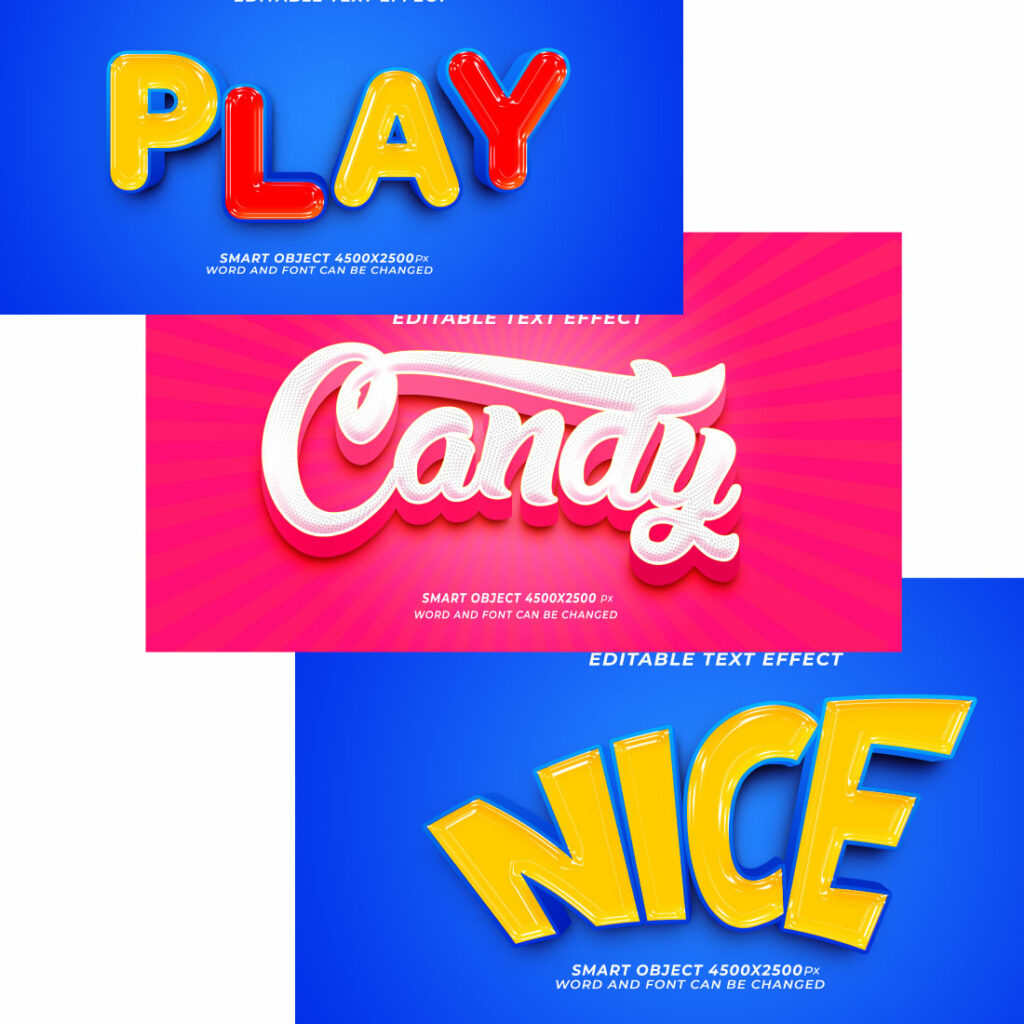 10 Best PSD bundle 3D editable text effect - MasterBundles