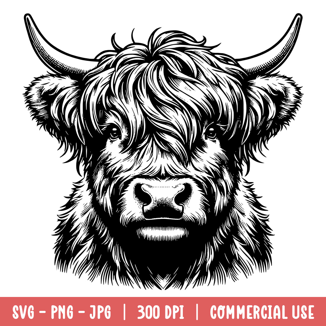 Highland Cow SVG | Highland Cow Clipart | SVG preview image.