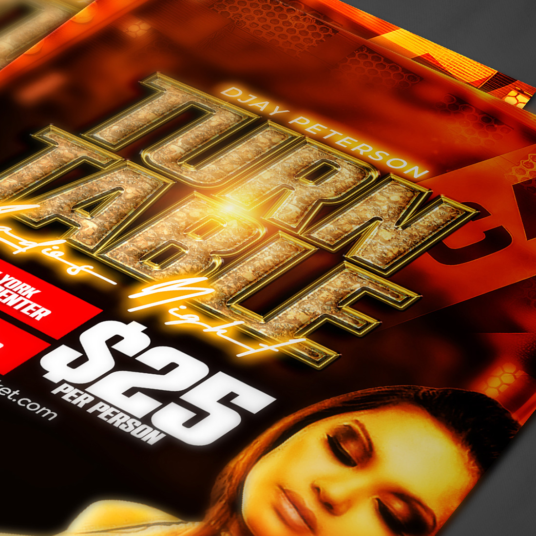 2024 Party Flyer template in PSD preview image.