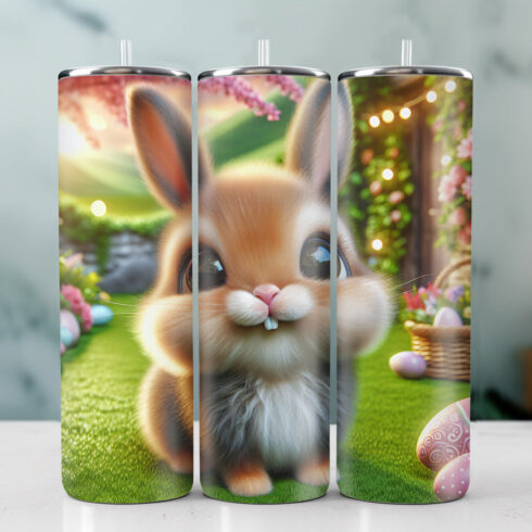 Rabbit Tumbler Wrap | 20oz Tumbler | Tumbler PNG | Easter cover image.