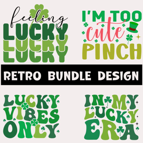 St Patricks Day Retro Bundle T-shirt Design, cover image.