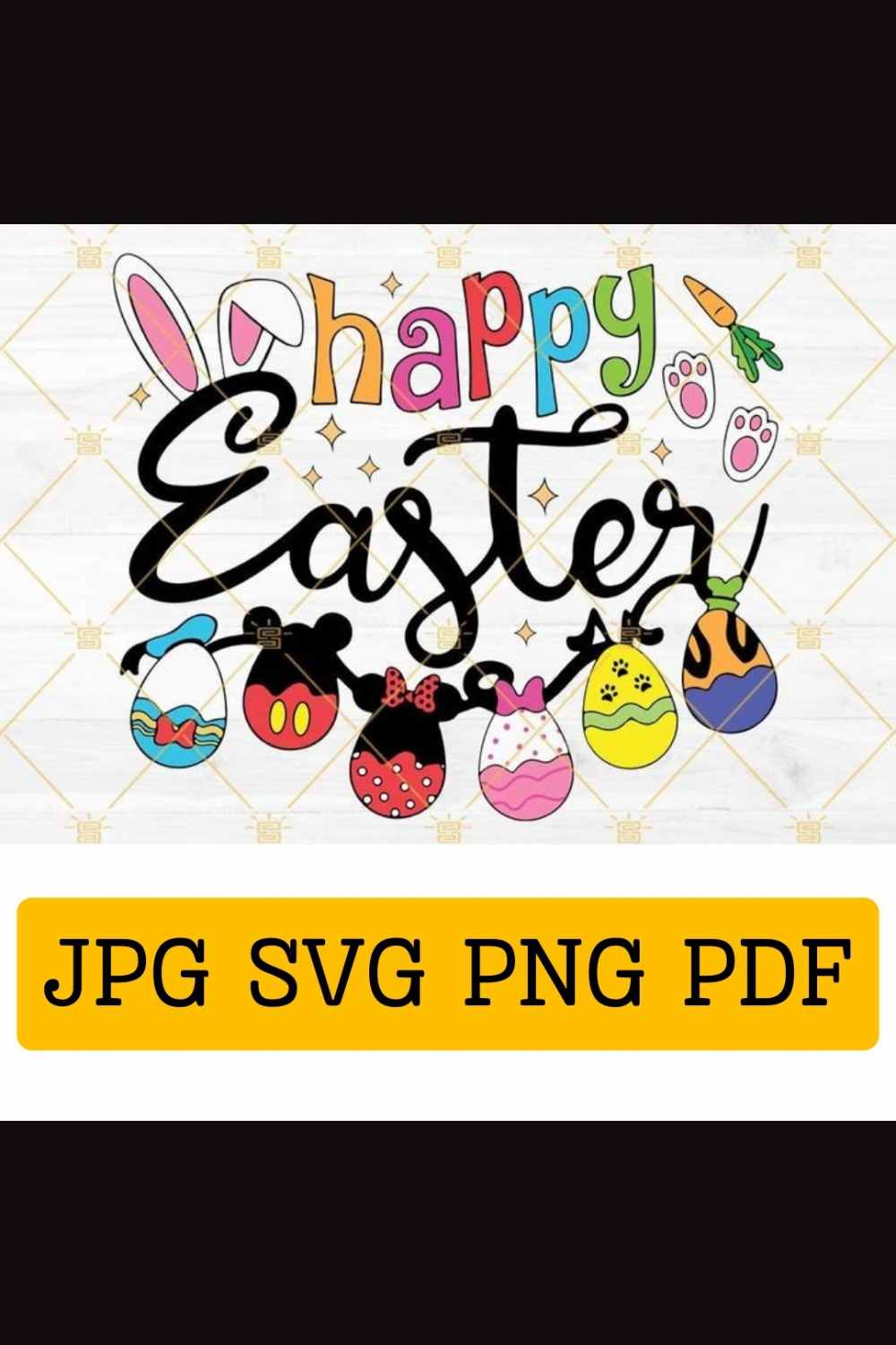 HAPPY EASTER pinterest preview image.
