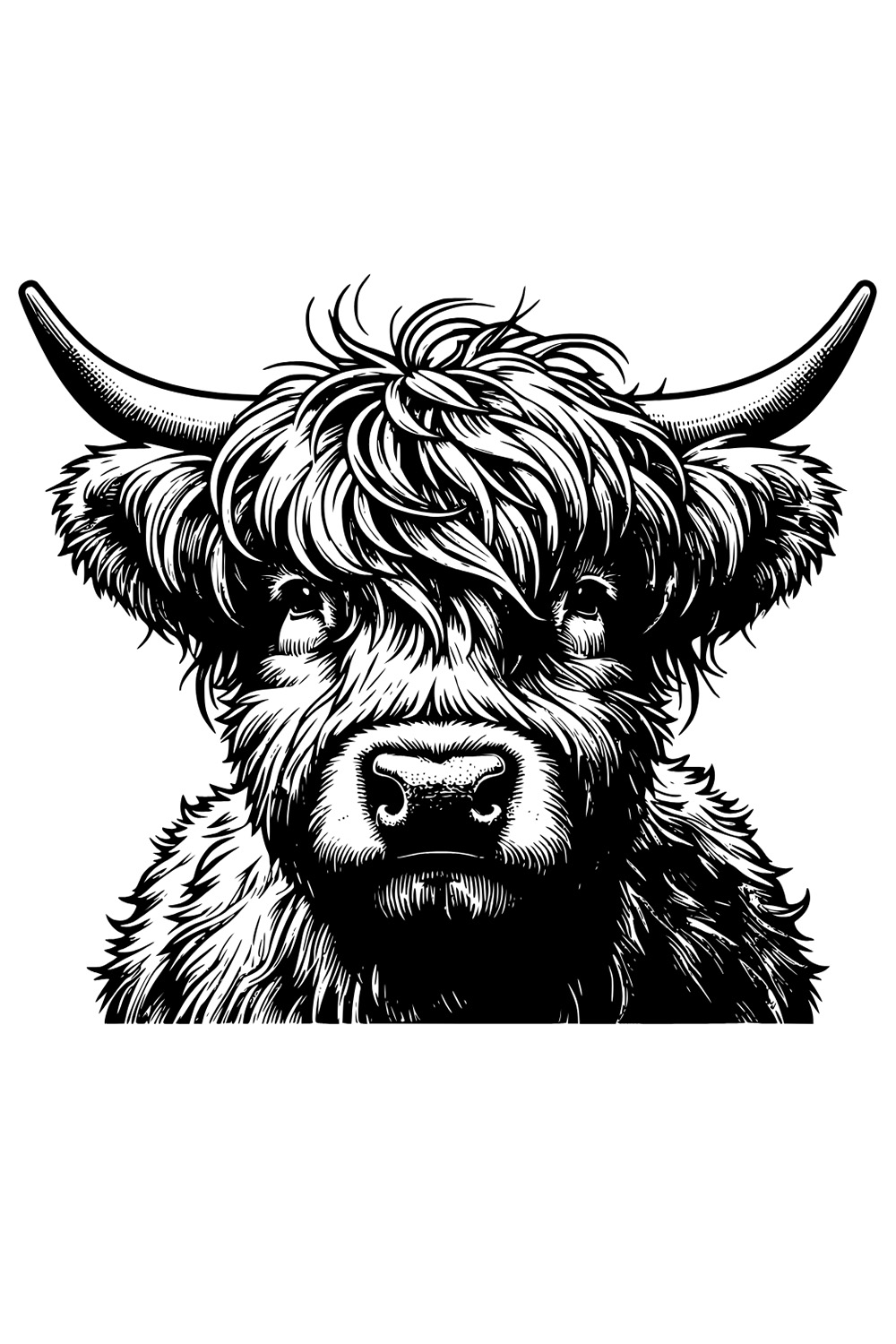 Highland Cow SVG | Highland Cow Clipart | SVG pinterest preview image.