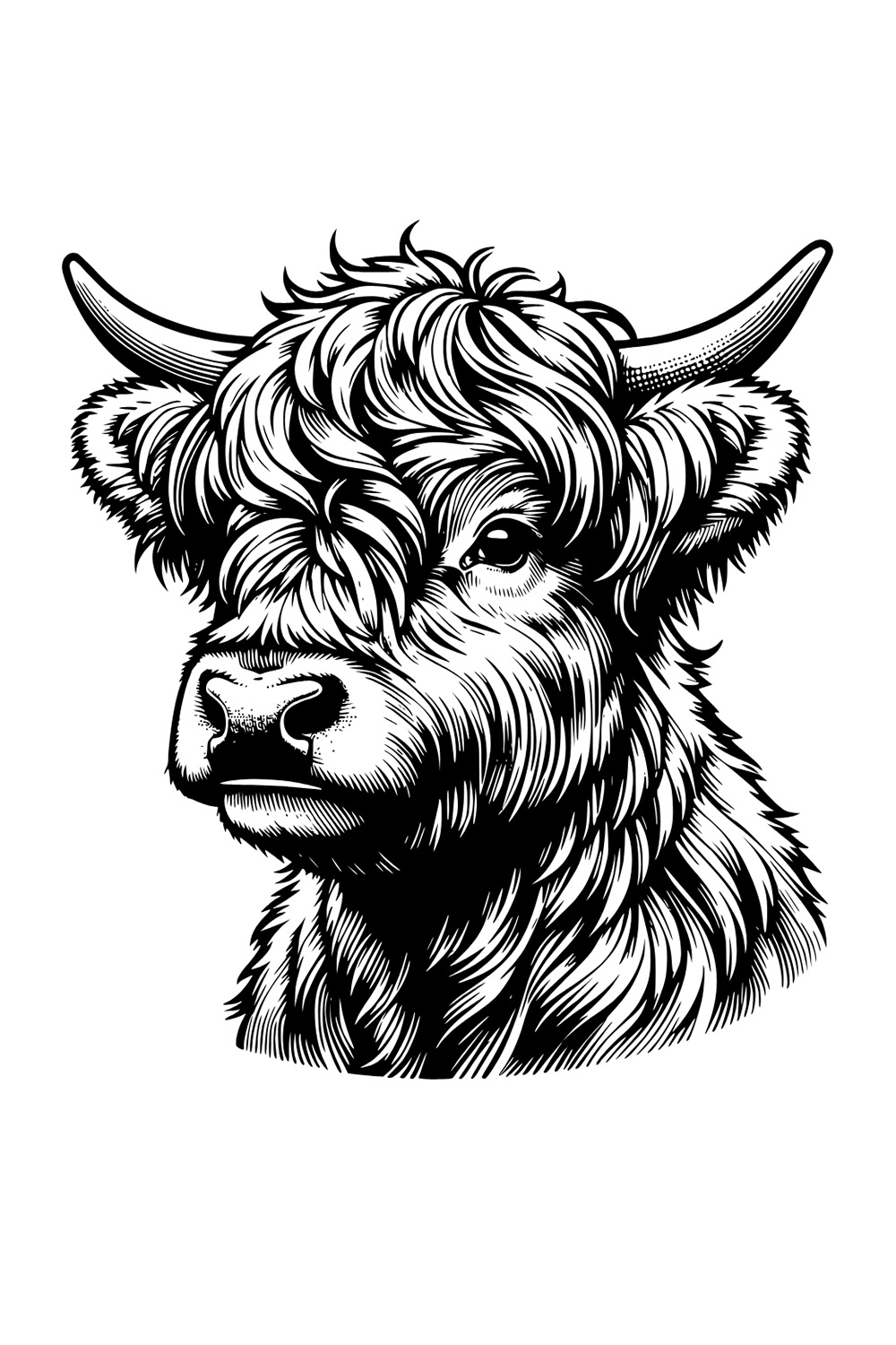 Highland Cow SVG | Highland Cow Clipart | SVG pinterest preview image.