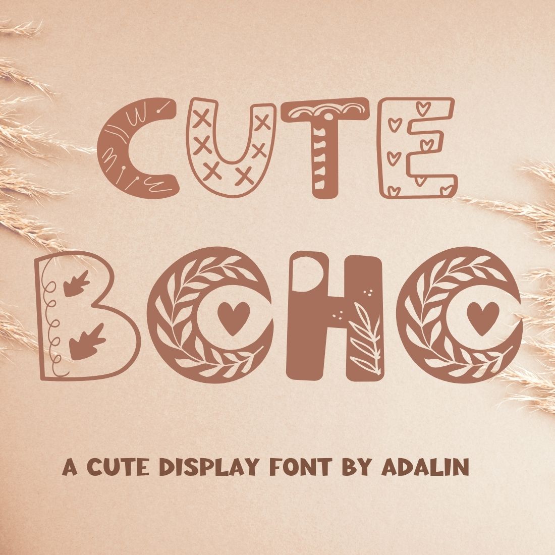 Cute Boho - Display font cover image.