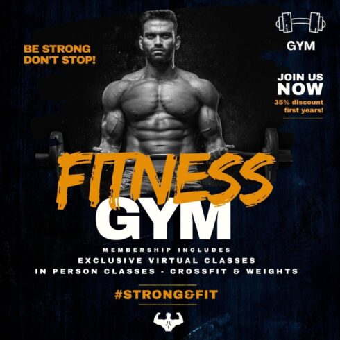 Fitness Template Design cover image.