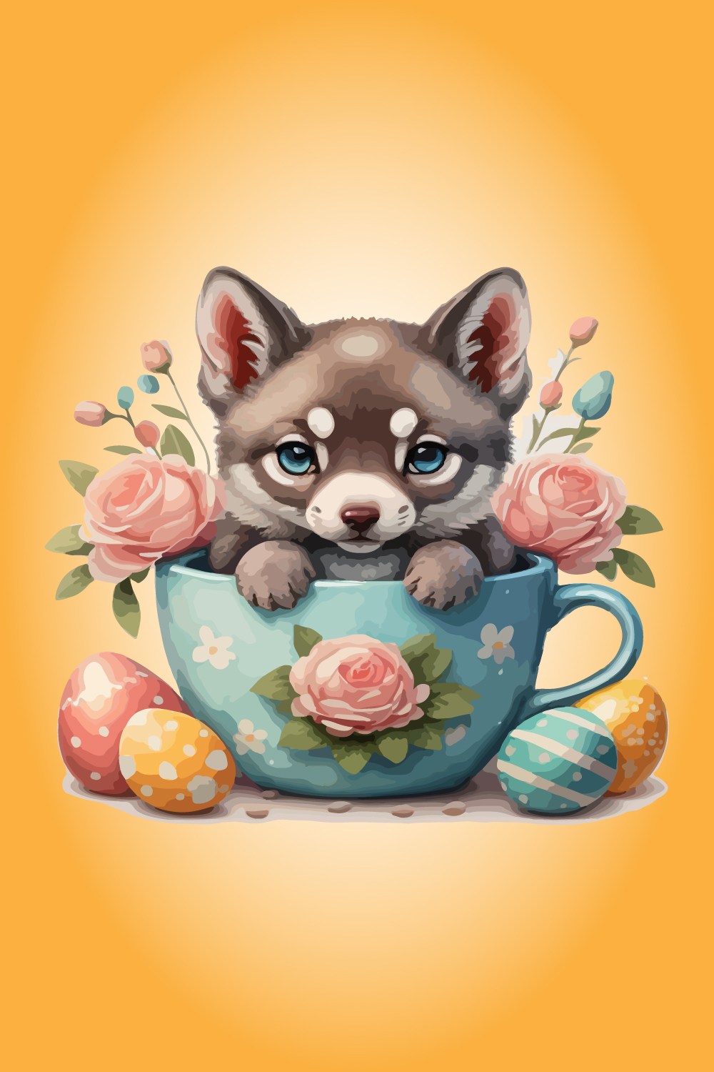 Cute baby cat vector design pinterest preview image.