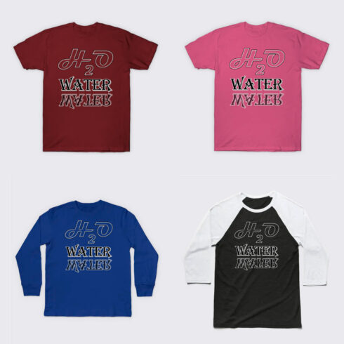 AquaFusion: Embracing H2O in Style - Unique T-Shirt Designs Seamlessly Blend Water's Essence into Fashion cover image.