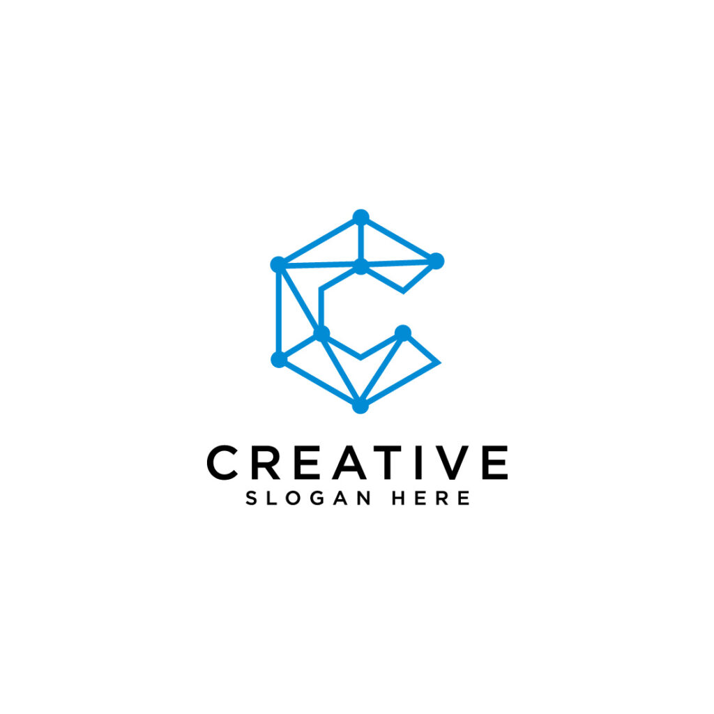 c technology logo letter vector - MasterBundles