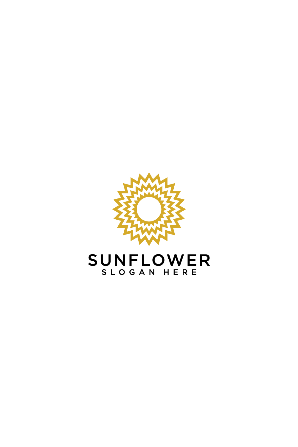 sun flower logo vector design pinterest preview image.