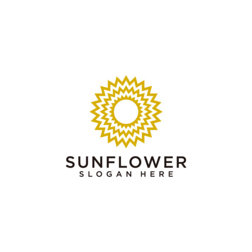 sun flower logo vector design cover image.