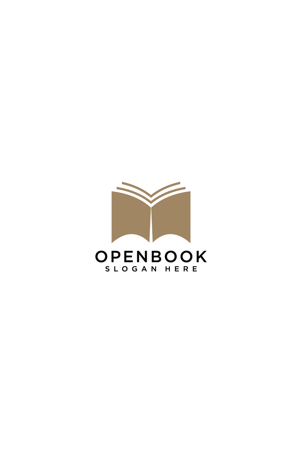 open book logo vector design template pinterest preview image.