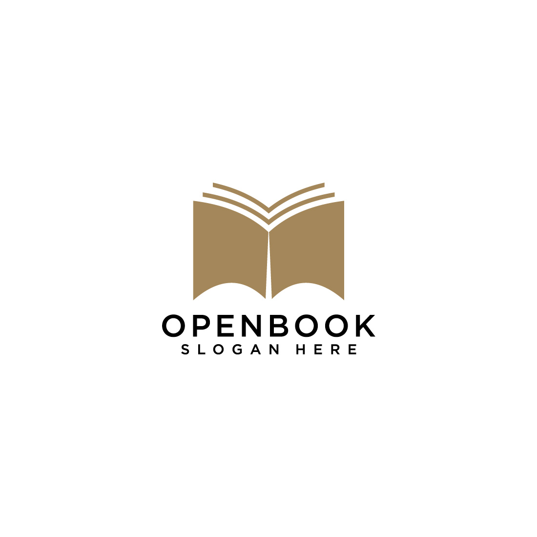 open book logo vector design template preview image.