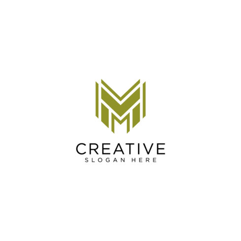 M Letter Logo concept Creative Minimal emblem design template cover image.